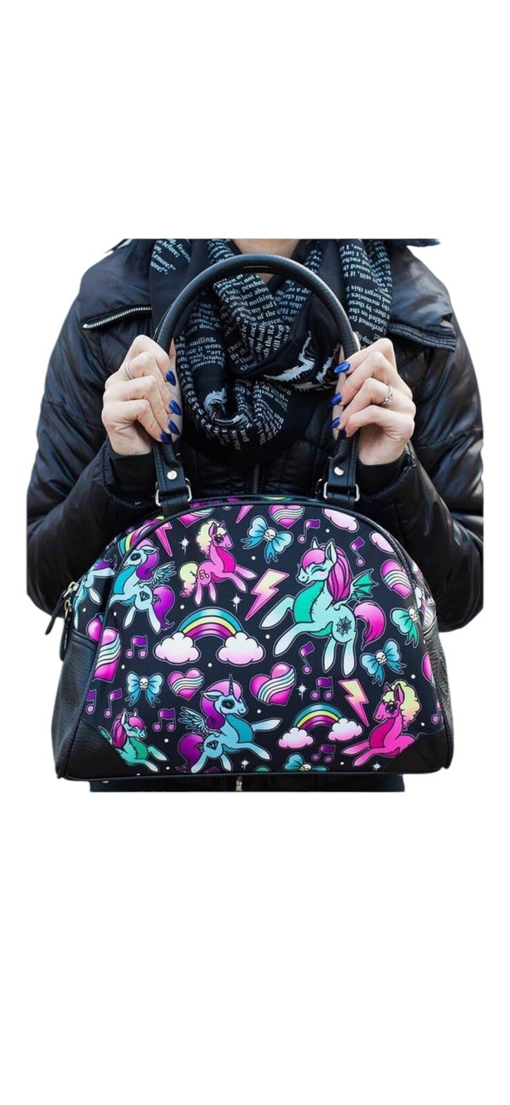 Liquor Brand Unicorns and Rainbows Tote Bag Bowling Handbag Purse