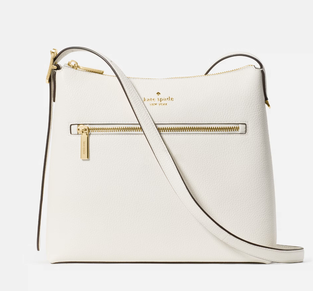 New Kate Spade 454 Large Swingpack Buckle Crossbody Pebble Leather Meringue