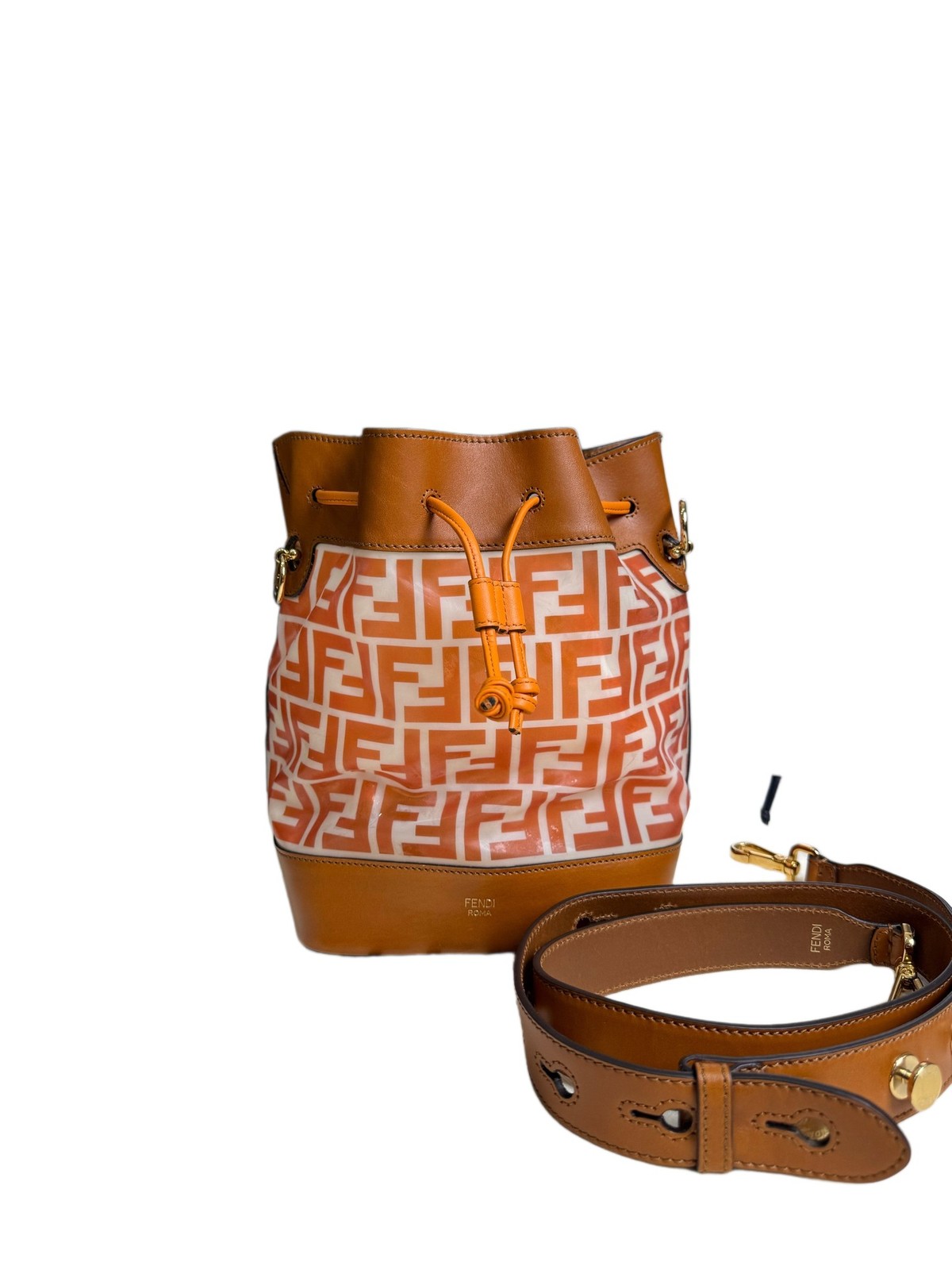 Vintage Fendi Mon Tresor Mini Leather Bucket Bag Brown Gold-Tone eBay AG