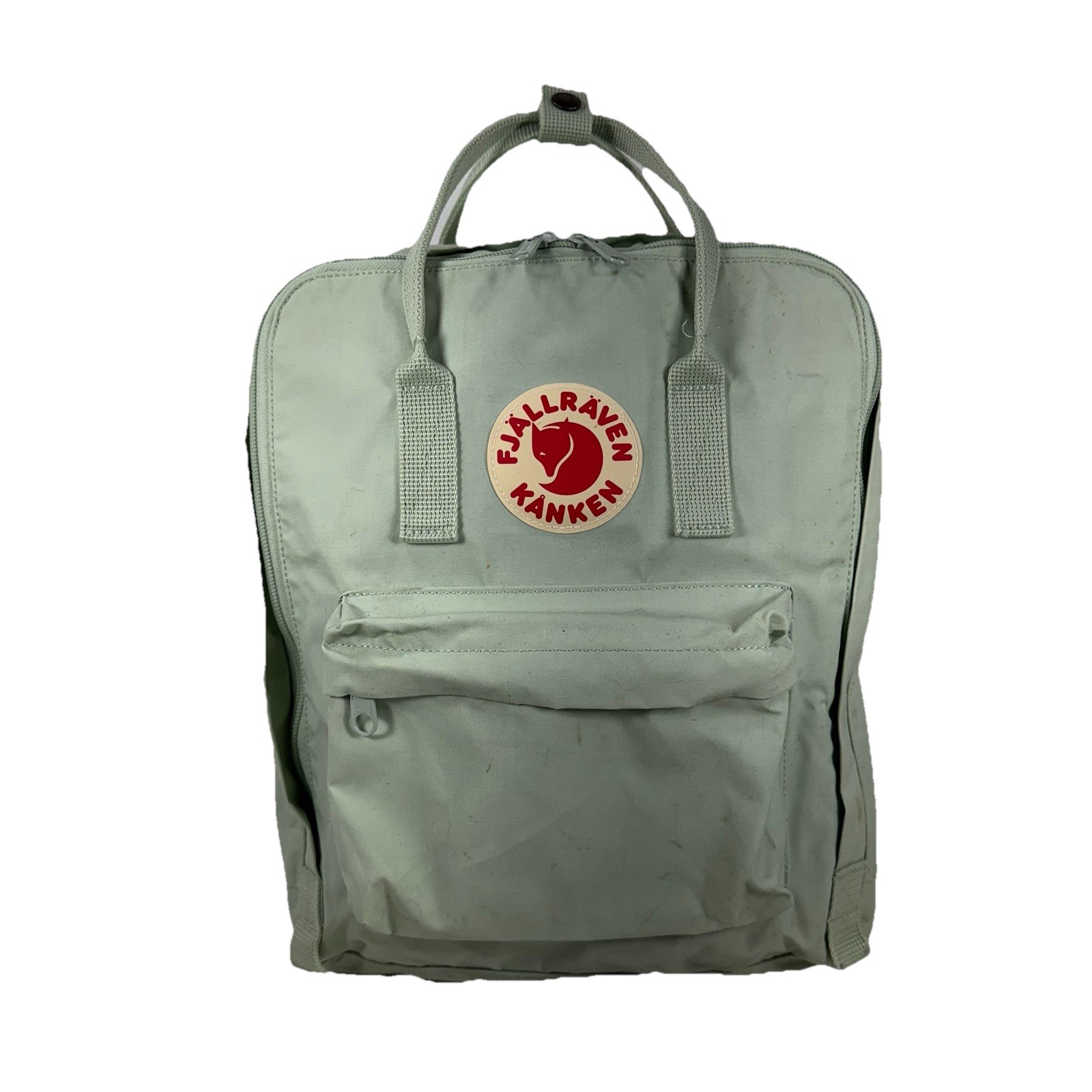 Fjallraven Kanken Mint Green Nylon Backpack W/ Adjustable Straps
