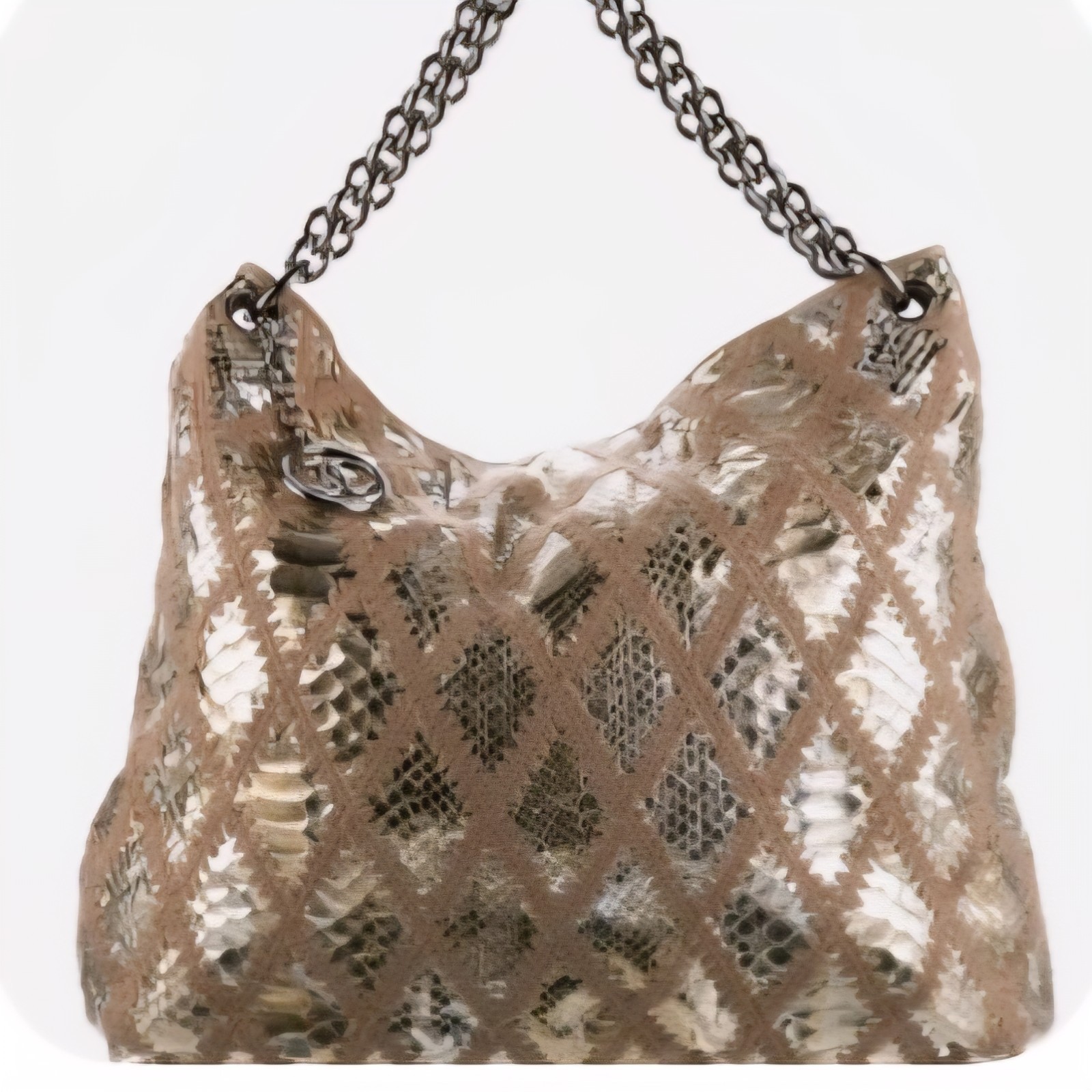 Chanel Tote Gold Python
