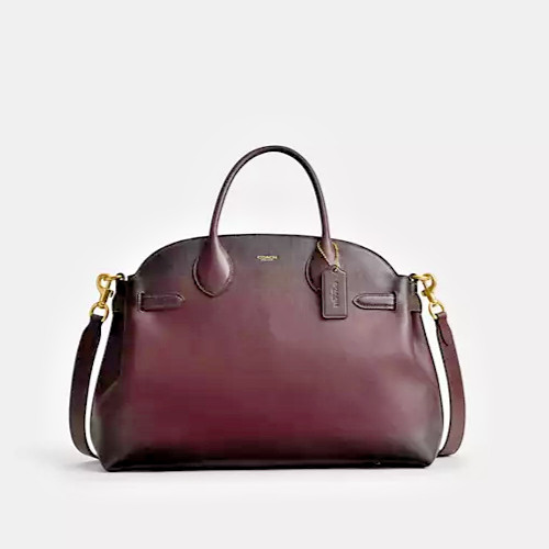 Coach Soft Empire Carryall Bag 40, Brass/Merlot (CW616)