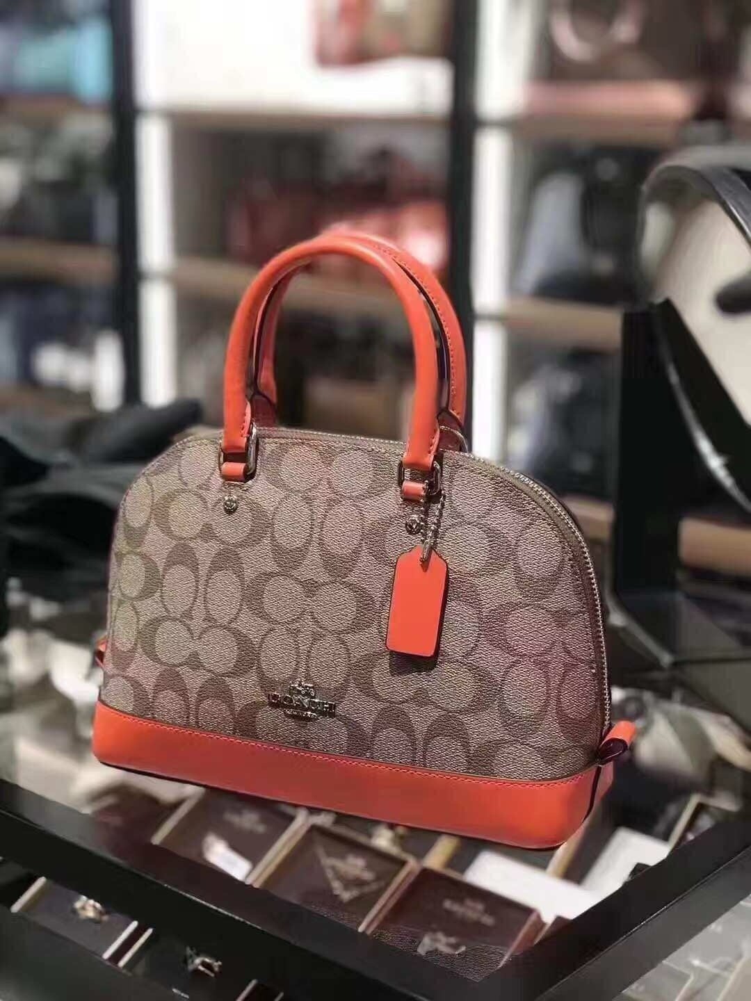 Coach F58295 Mini Sierra Satchel in Signature Coated Canvas