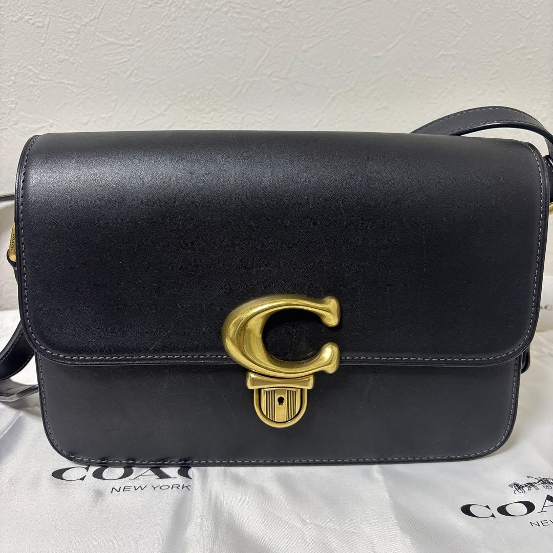 COACH Studio Shoulder Bag Black Leather Gold Tone Hardware w/ Strap & Dust Bag