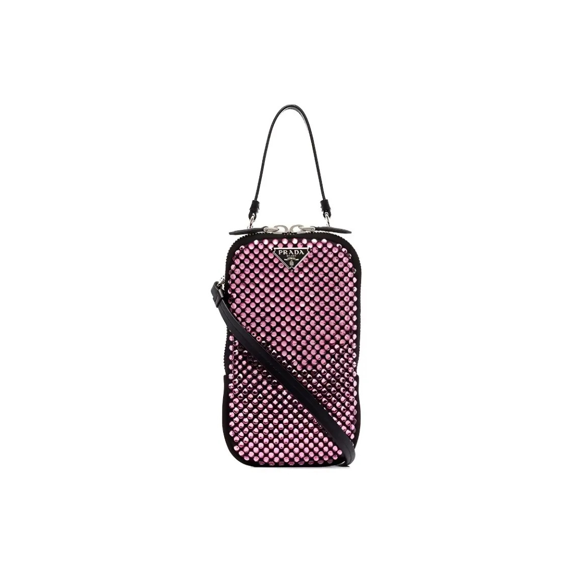 PRADA Crystal Crossbody bag Unisex 3.9×0.8×6.3 in