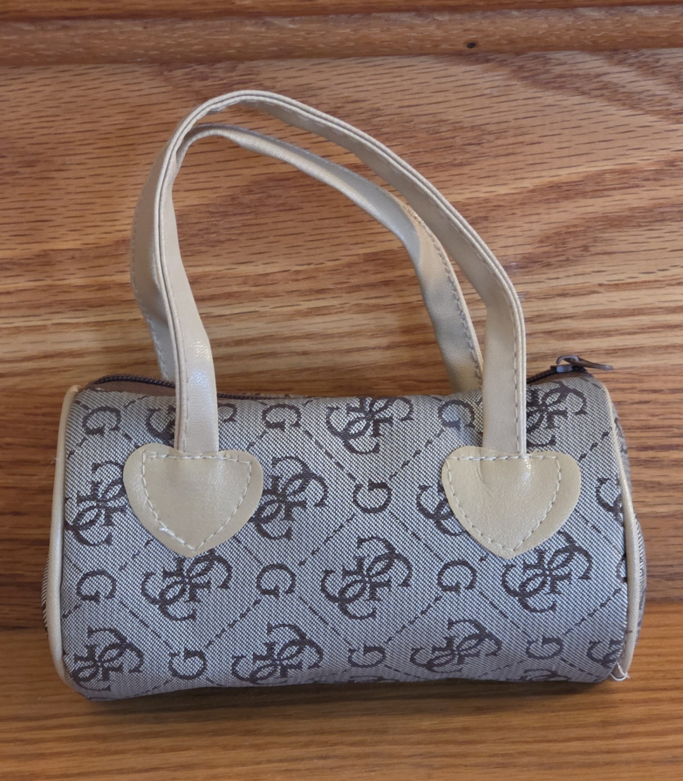 Mini Duffle Style Bag Manmade Materials Zip Close 6×3″ 2 Straps 2.5″ Drop