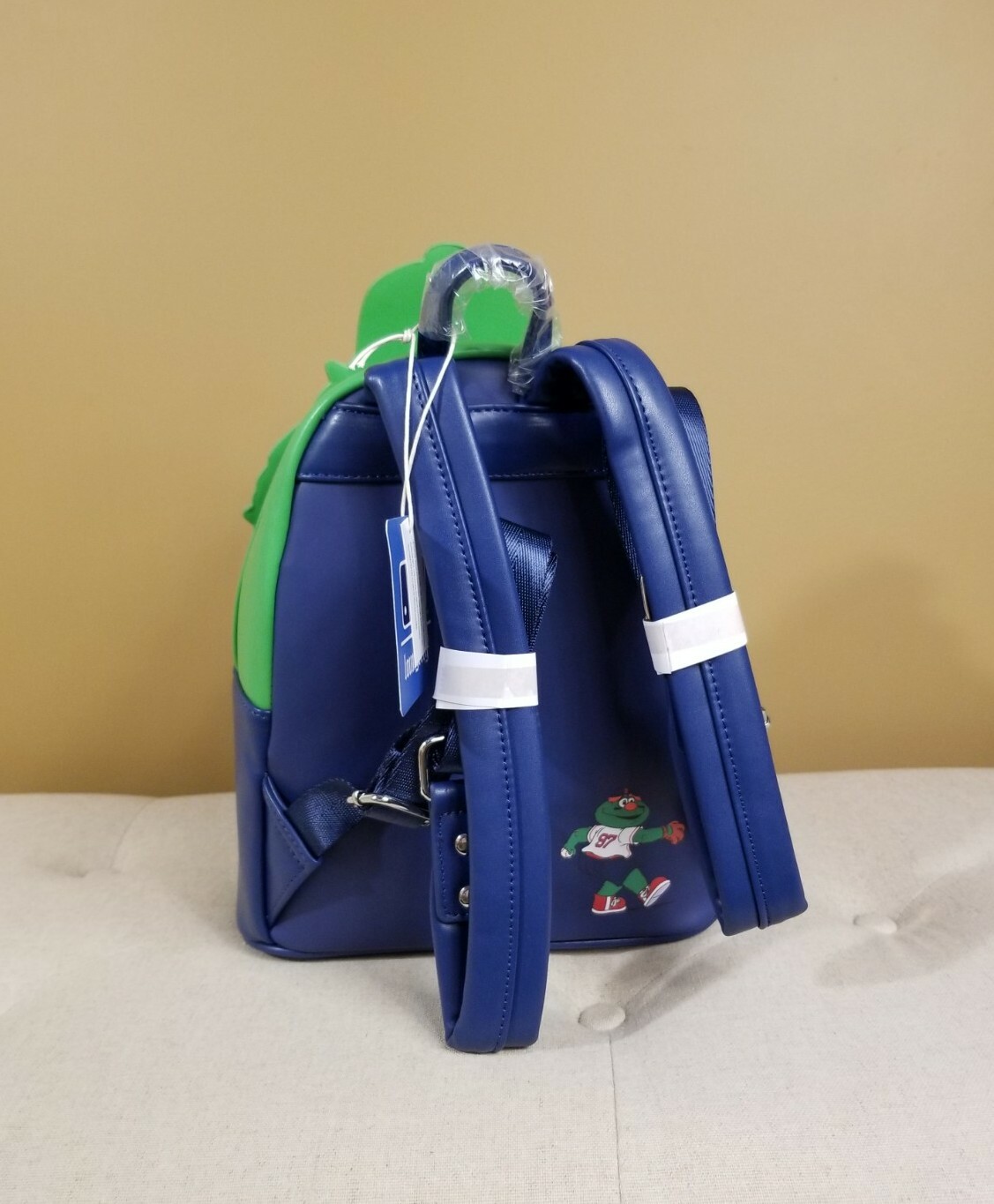 ** Defect ** Loungefly Wally Green Monster Red Soxs Cosplay Mini Backpack NEW