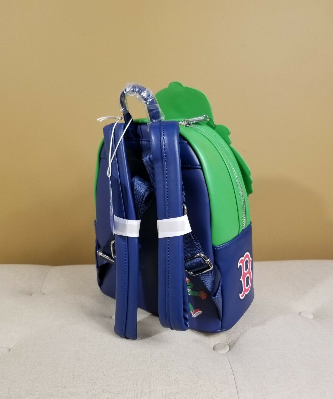 ** Defect ** Loungefly Wally Green Monster Red Soxs Cosplay Mini Backpack NEW