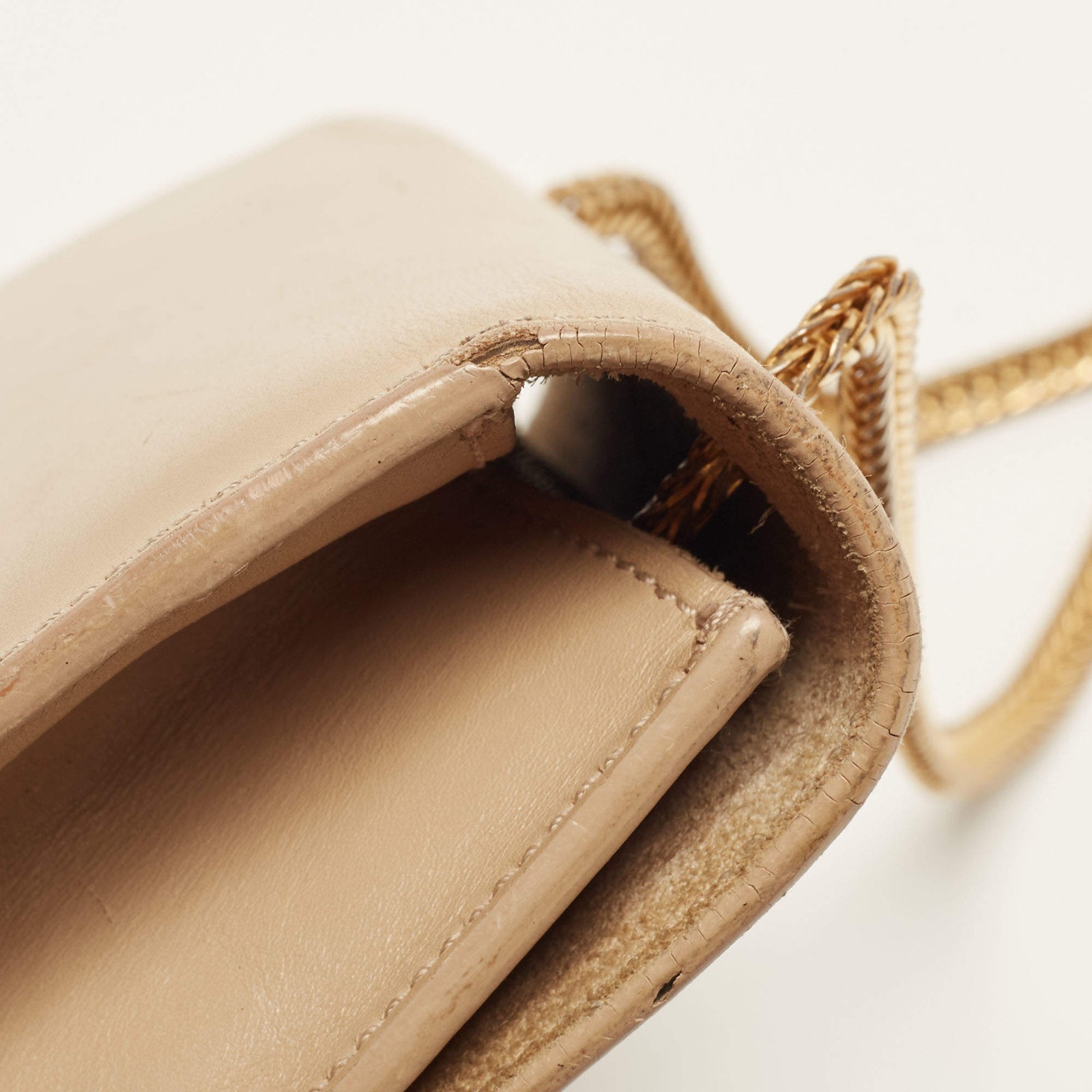 Yves Saint Laurent Kate Tassel Small Beige Leather Shoulder Bag