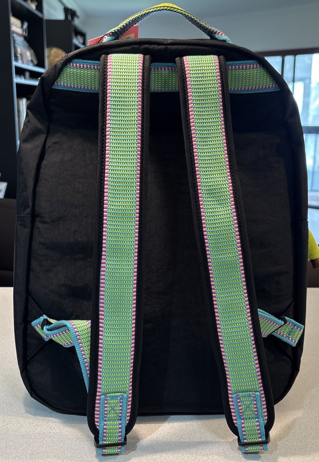 NWT Kipling Seoul Large Backpack True Black Rainbow Laptop Protection Authentic