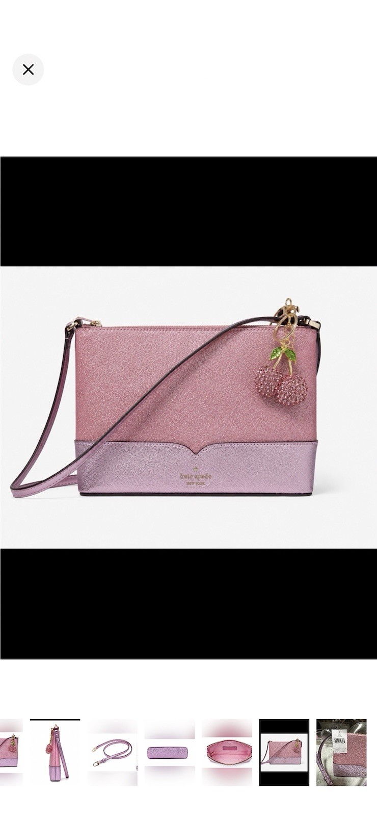WKR00081 Lola Glitter Rose Pink Crossbody Bag