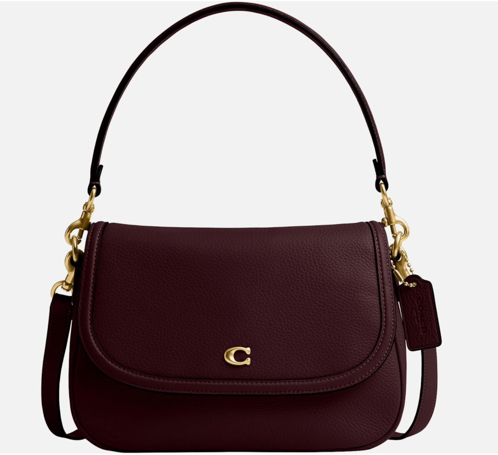 Coach Archive Design MERLOT Leather 2 STRAPS LEGACY SHOULDER CROSSBODY BAG $350