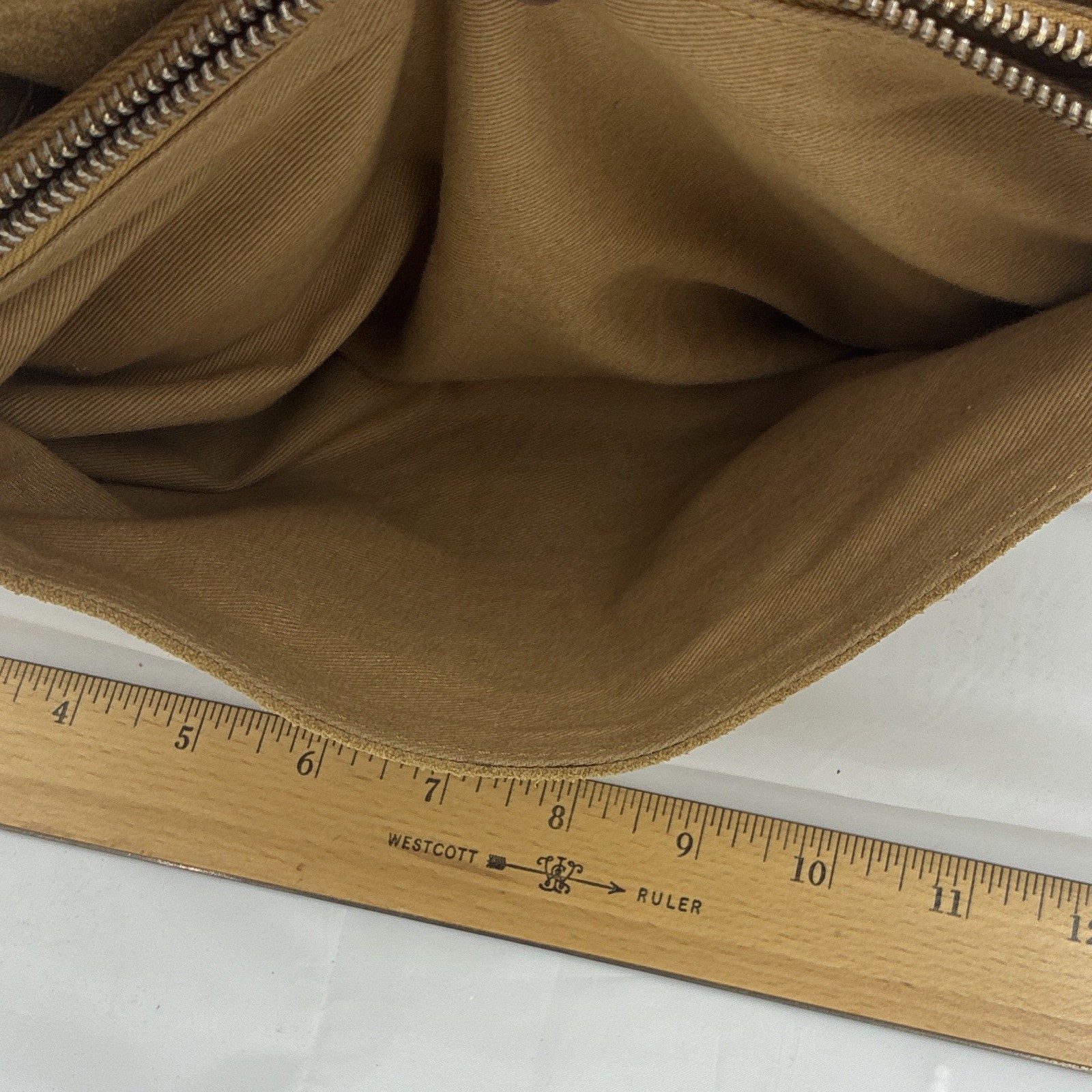 Zadig & Voltaire Brown Crossbody Bag Silver Hardware Zip Adjustable Strap