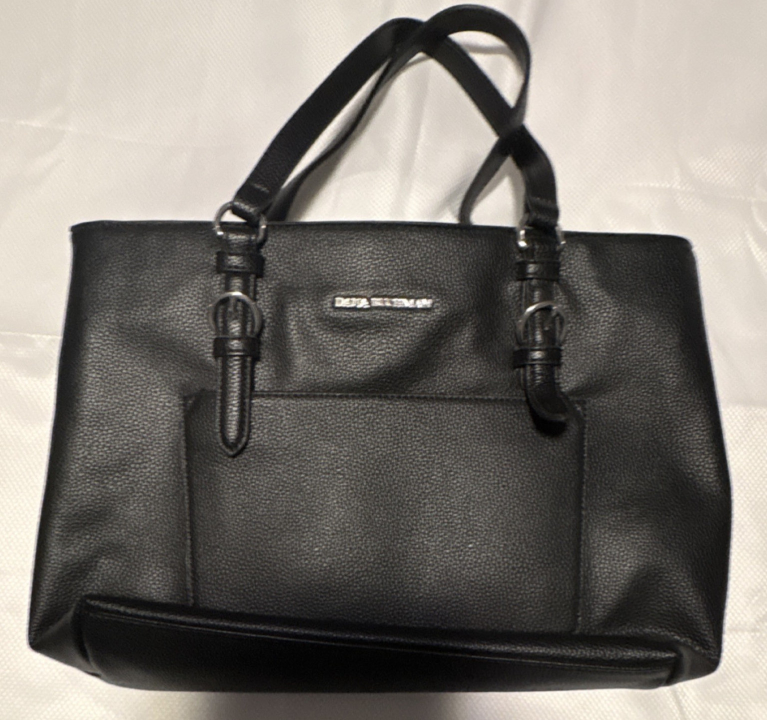Sale! New – Dana Buchman Black Pebbled Leather Shoulder Bag/ Purse