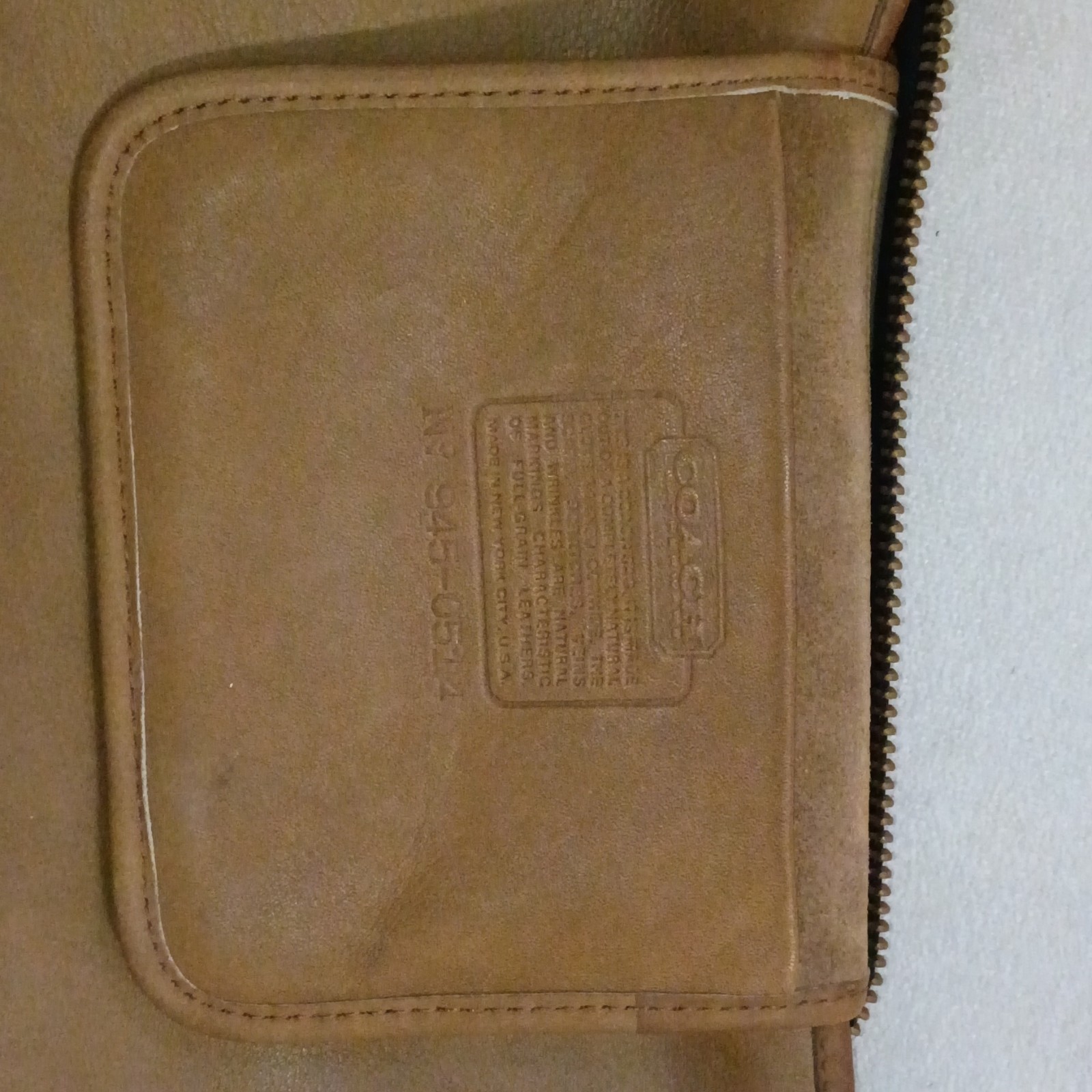 Coach Bonnie Cashin 1970s Brown Zip Wristlet Pouch Clutch Inner Pockets