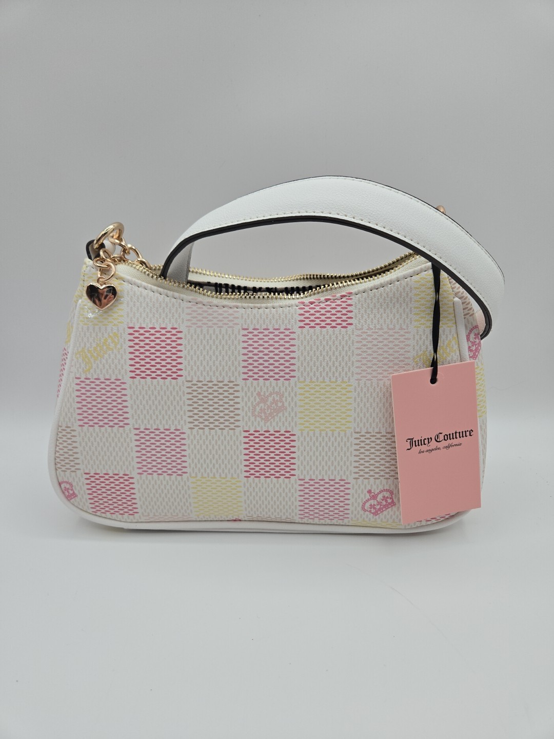 JUICY COUTURE Shoulder Bag With Charm Key NWT Faux Leather”Miss Independent”