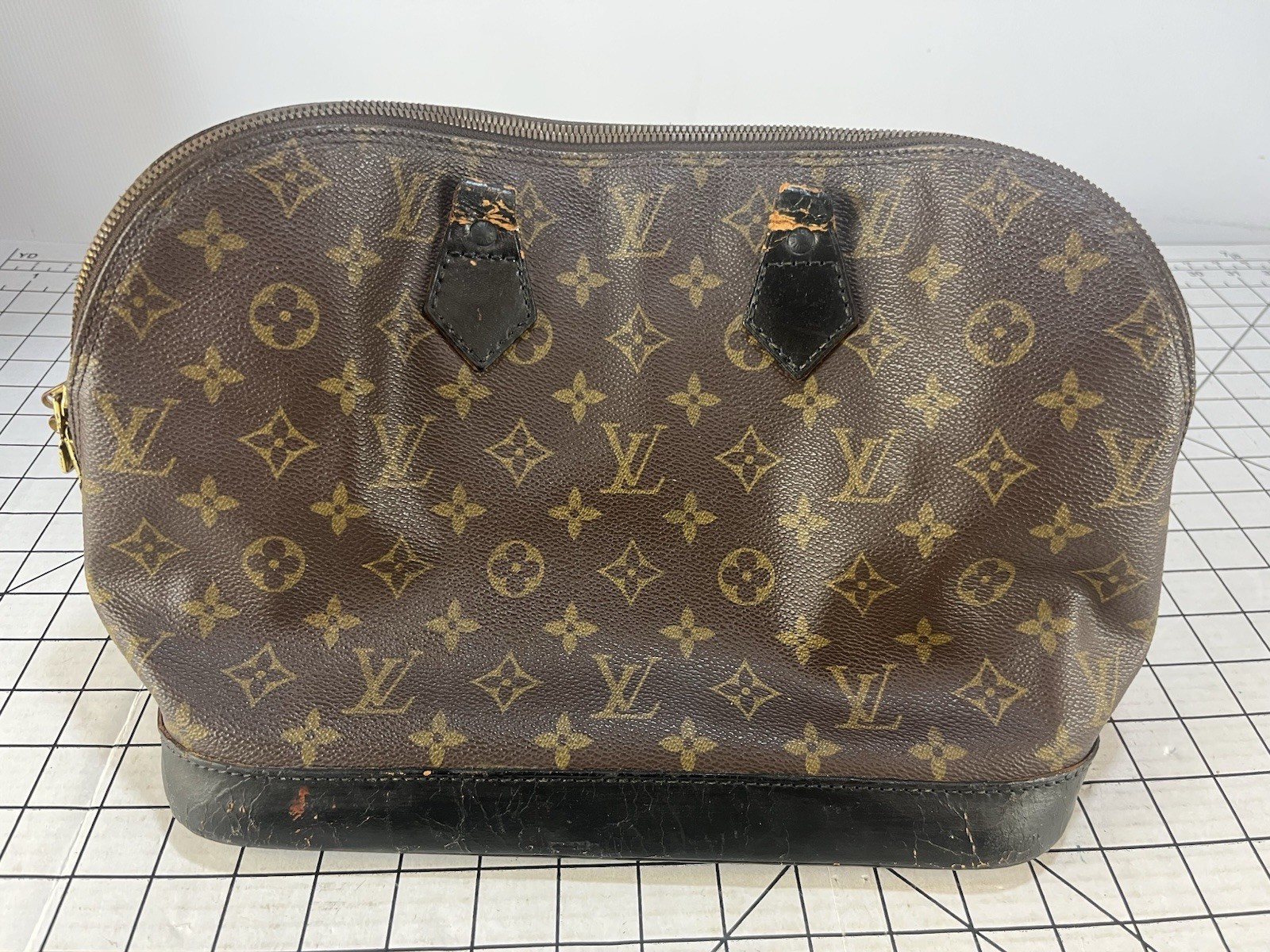 Vintage Louis Vuitton Monogram Alma PM Handbag As Is Repair TLC Missing Handles