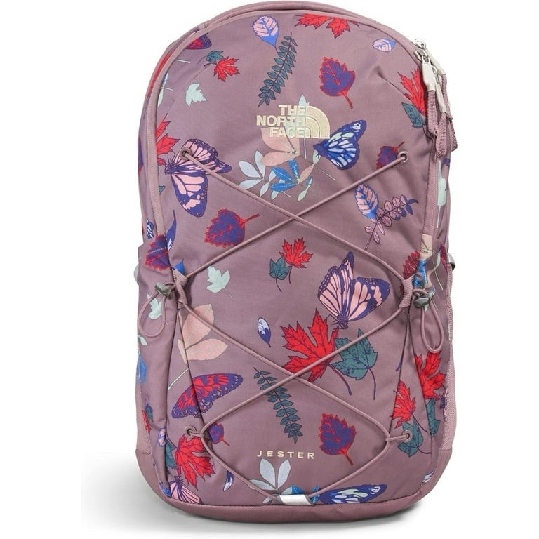 THE NORTH FACE WOMEN’S JESTER DAY HIKE SCHOOL BACKPACK FAWN GREY FALL PRINT