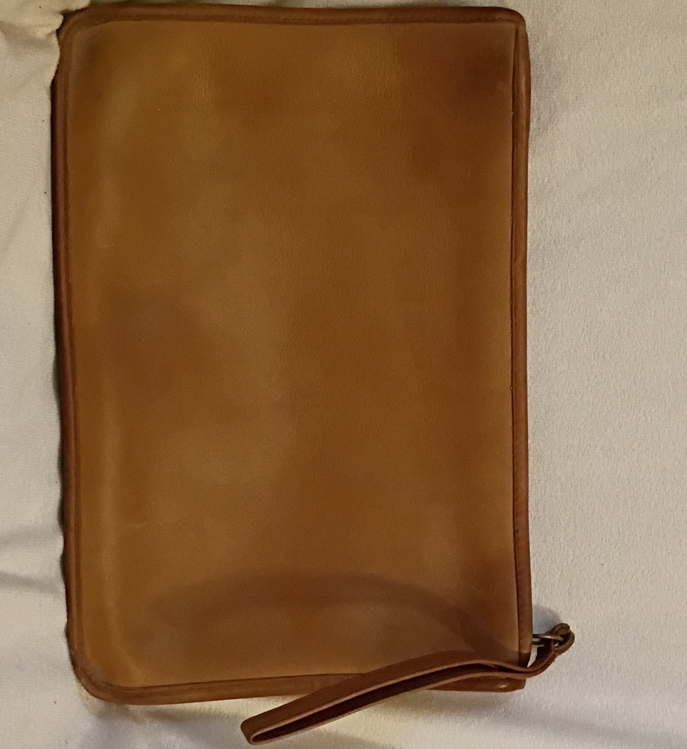 Coach Bonnie Cashin 1970s Brown Zip Wristlet Pouch Clutch Inner Pockets