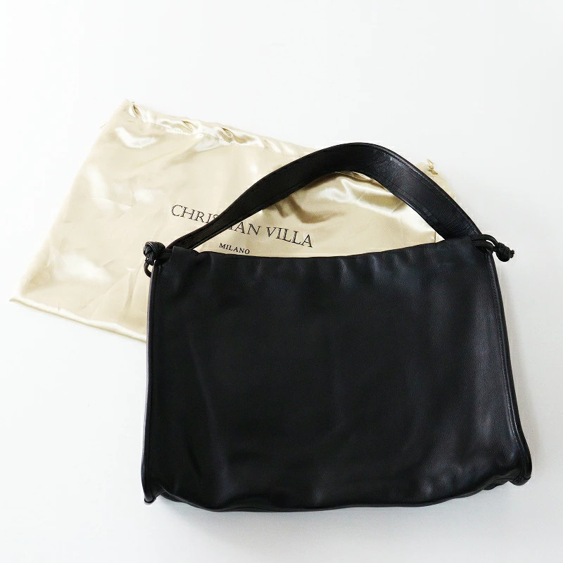 CHRISTIAN VILLA Shoulder Bag Demi-Luxe Beams One-Handle Black Italy