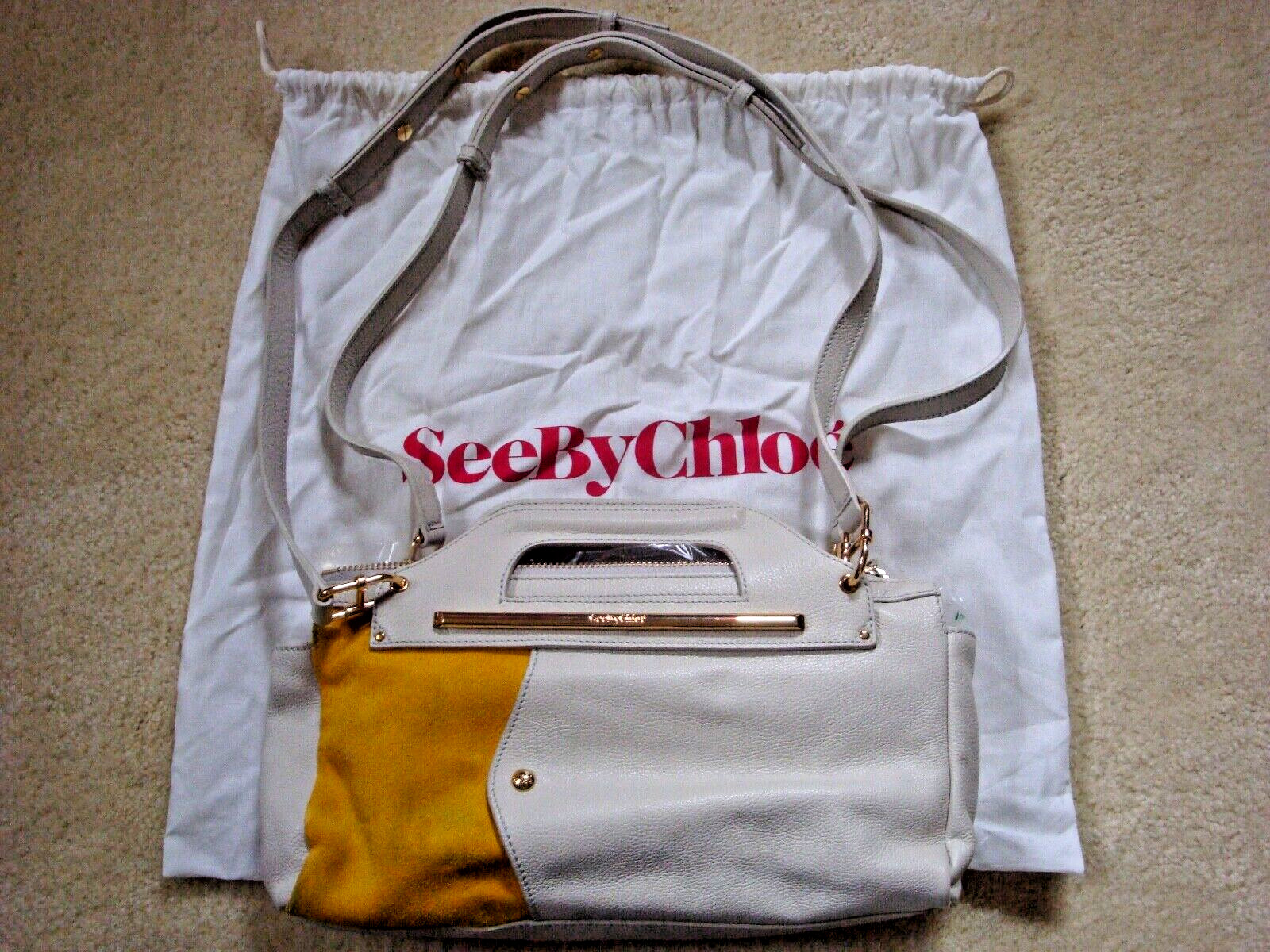 Authentic See by Chloé Debbie suede-paneled leather shoulder bag