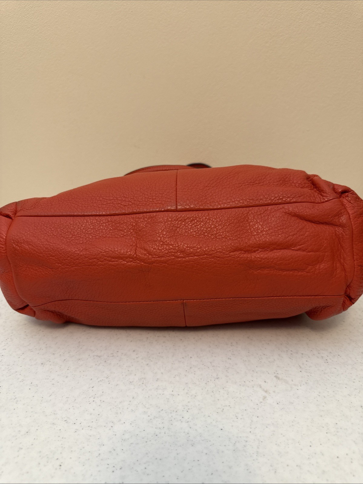 Coach Coral Rasberry Red Pebbled Leather Lexy Shoulder Bag