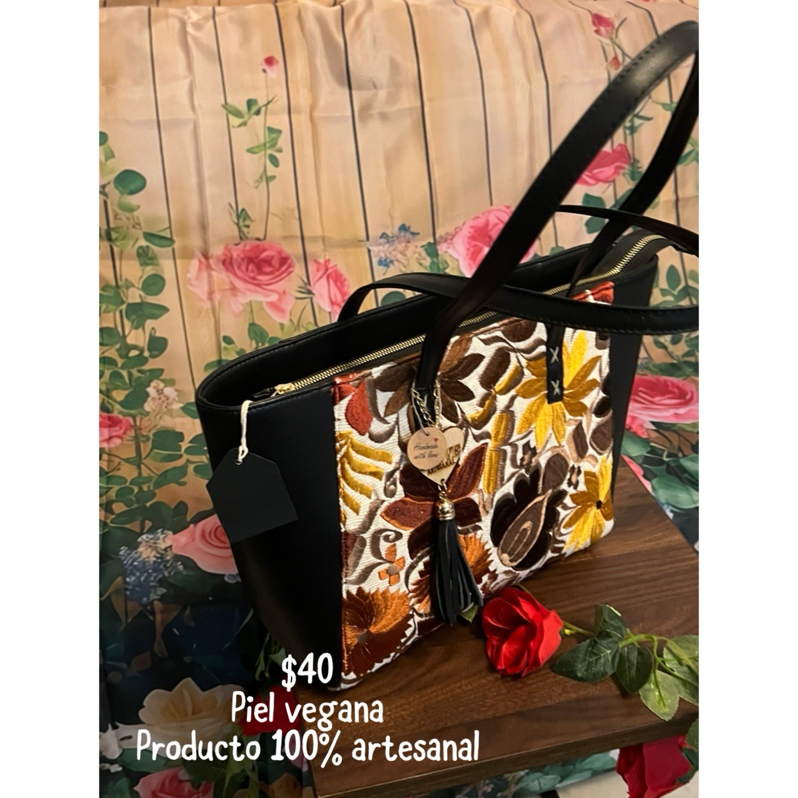 Bolsas Artesanales de Mexico Handwoven Medium Size 35x32x14 Cm