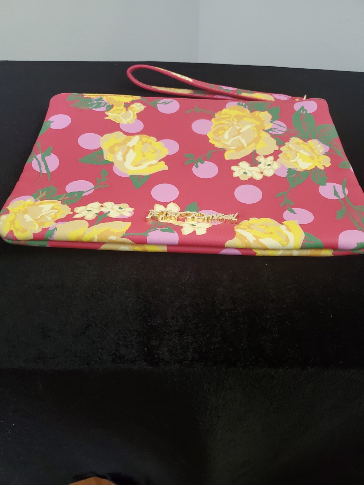 Betsey Johnson Floral Positive Mind Wristlet Pouch