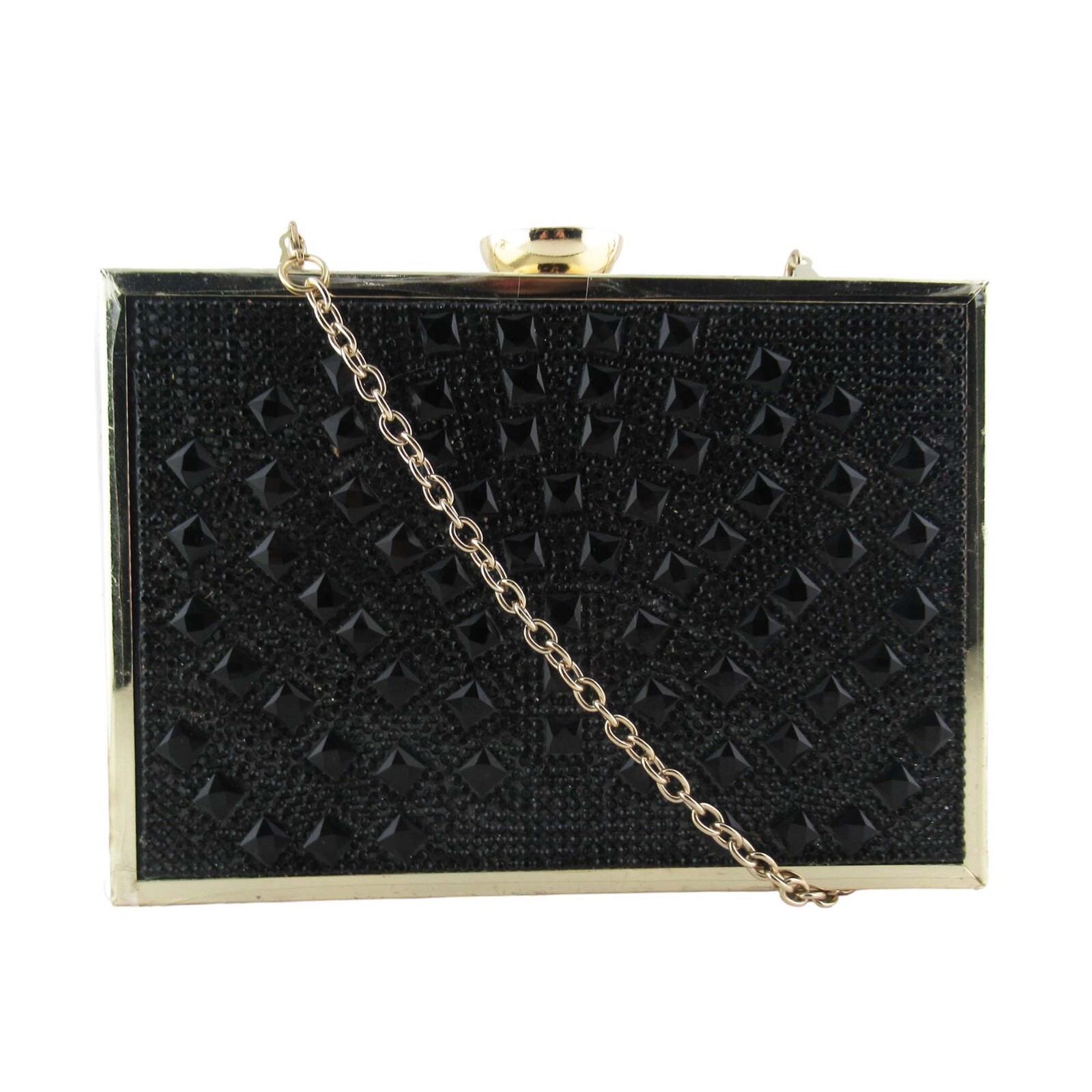INC International Concepts Black Rhinestone Clutch/Crossbody