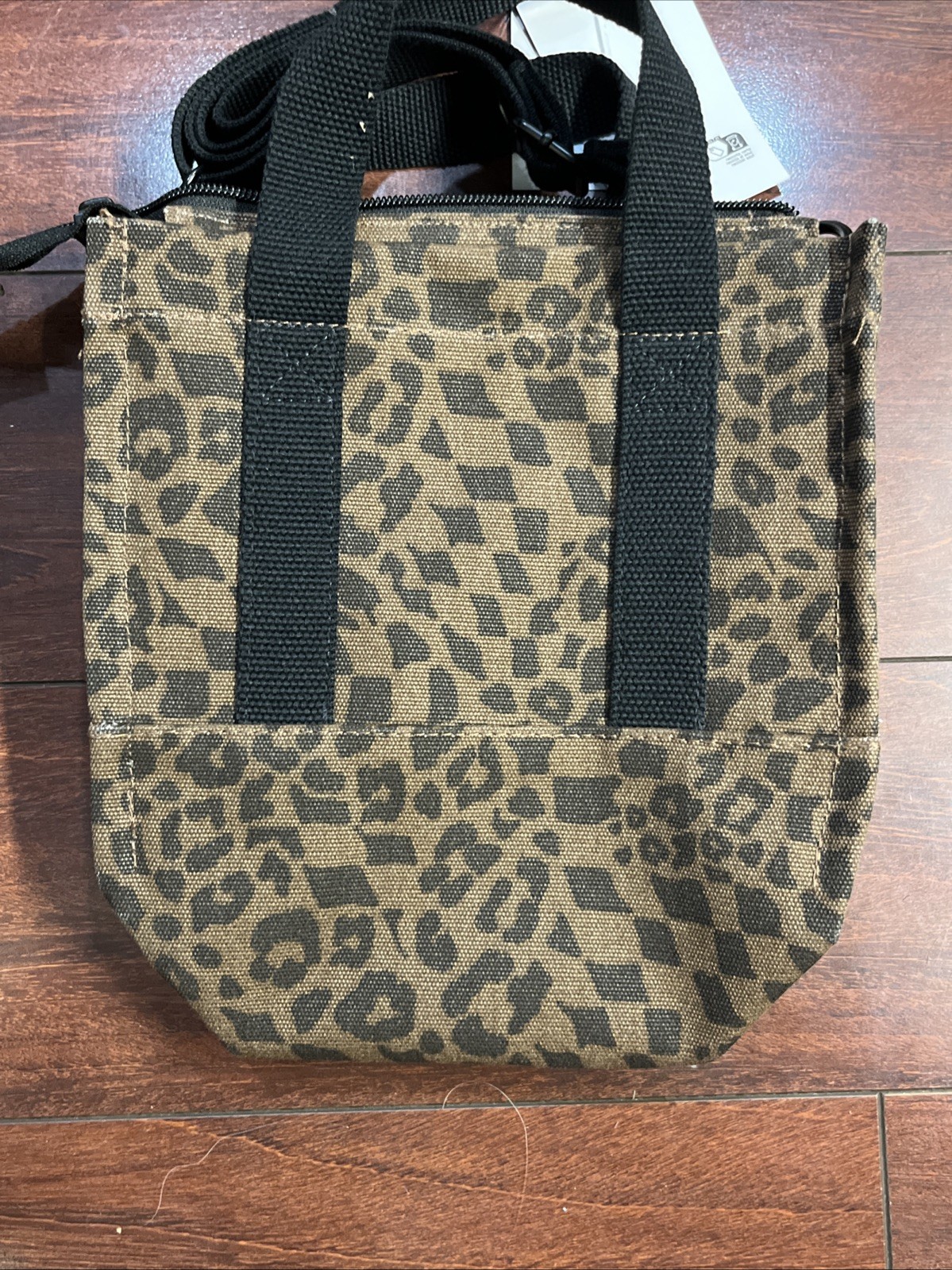 Vans Lil Pergs Tote Bag Small Crossbody Canvas Brown Dachshund Print 8x7x3 New