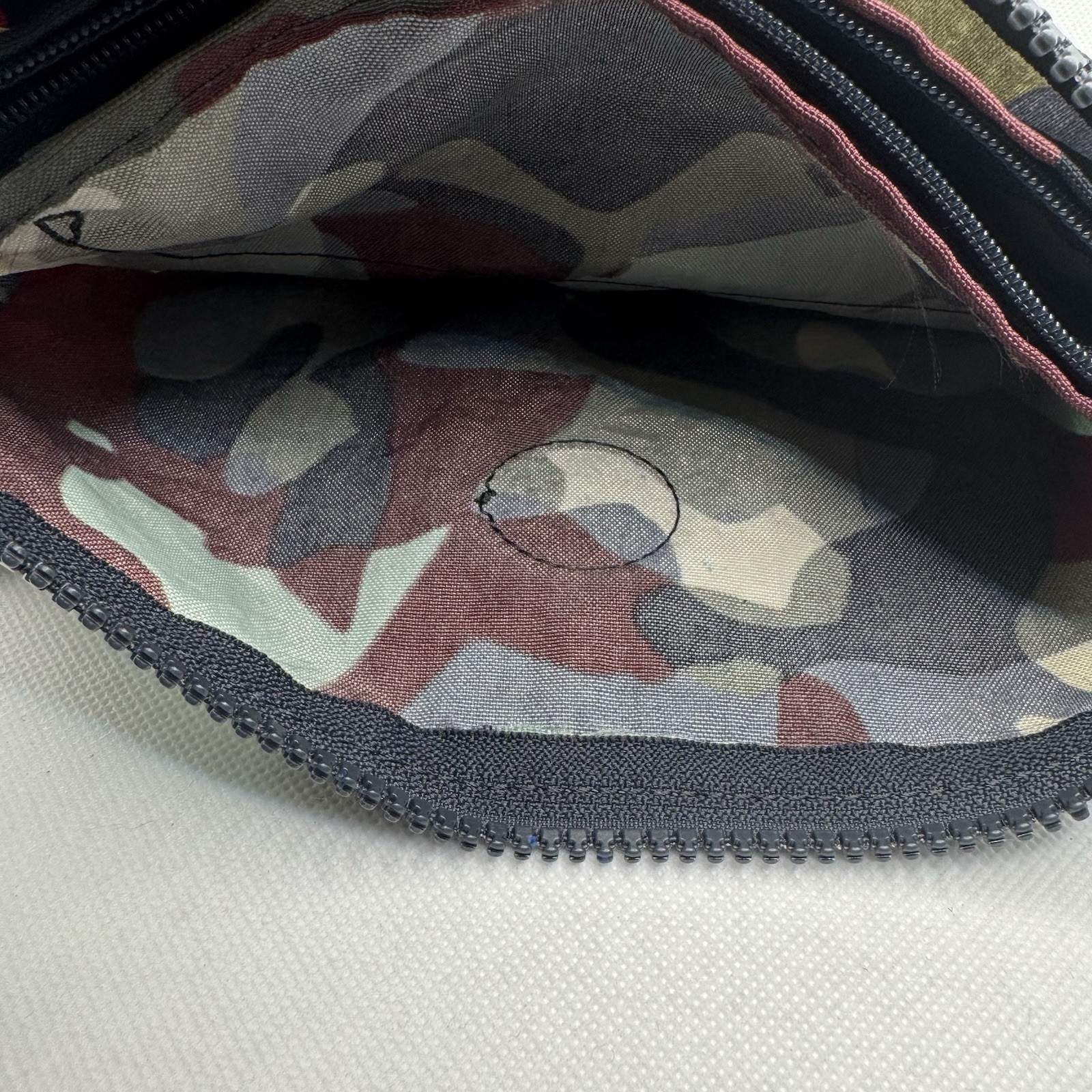 Kipling LiveLight Creativity Camo 3 Section Pouch Black Grey Burgundy Teal Cream