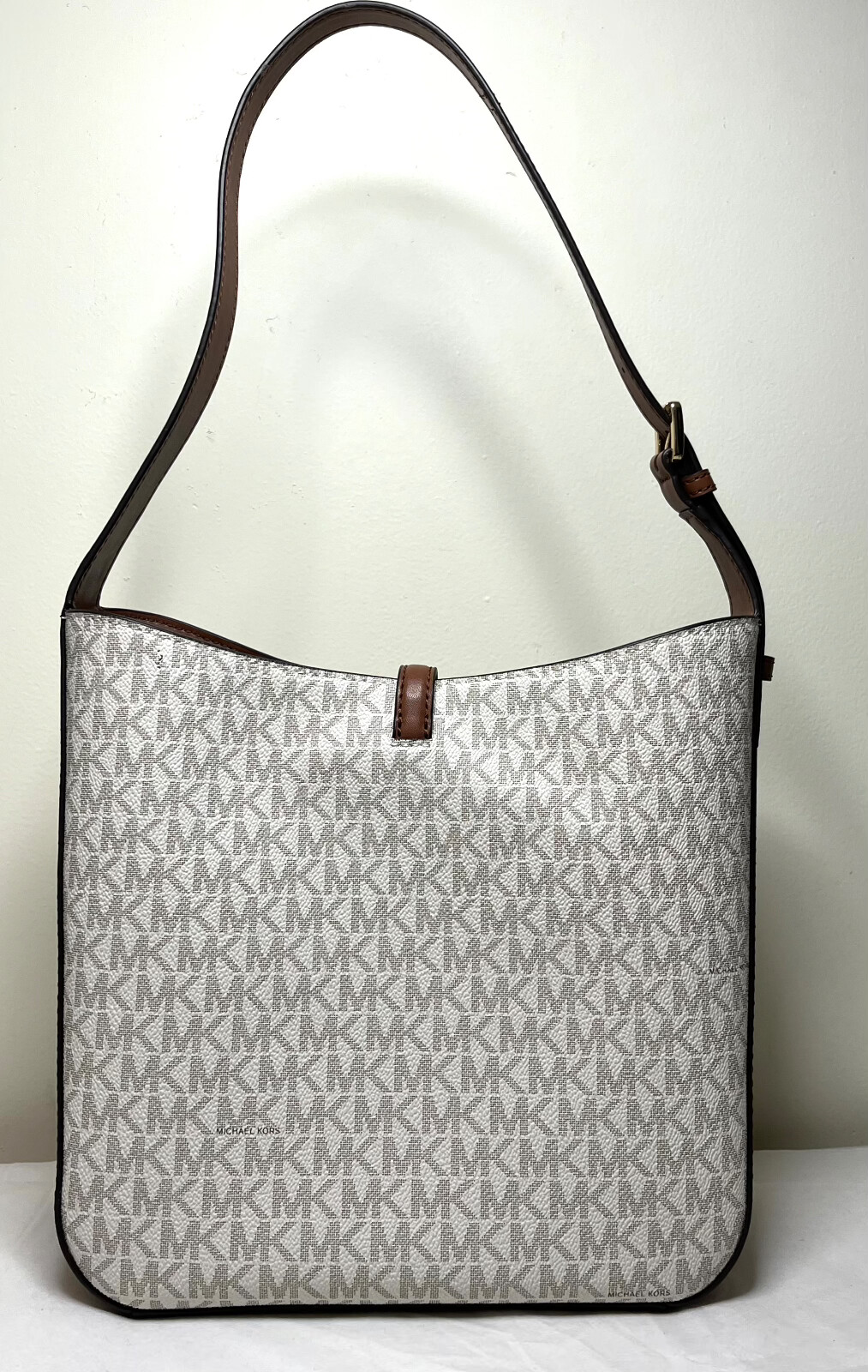 Michael Kors Lyra Small Bucket Mk PVC Leather Shoulder Bag