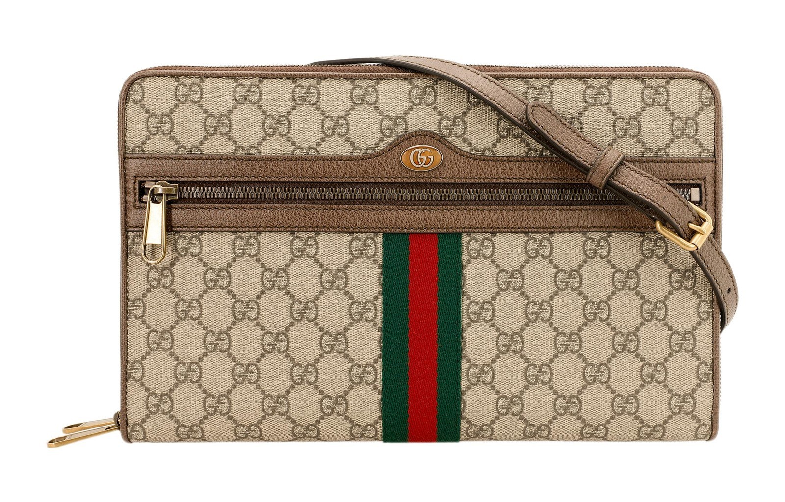 GUCCI Crossbody Bags Leather Multi Color Men 12.2 x 1.6 x 7.9 in