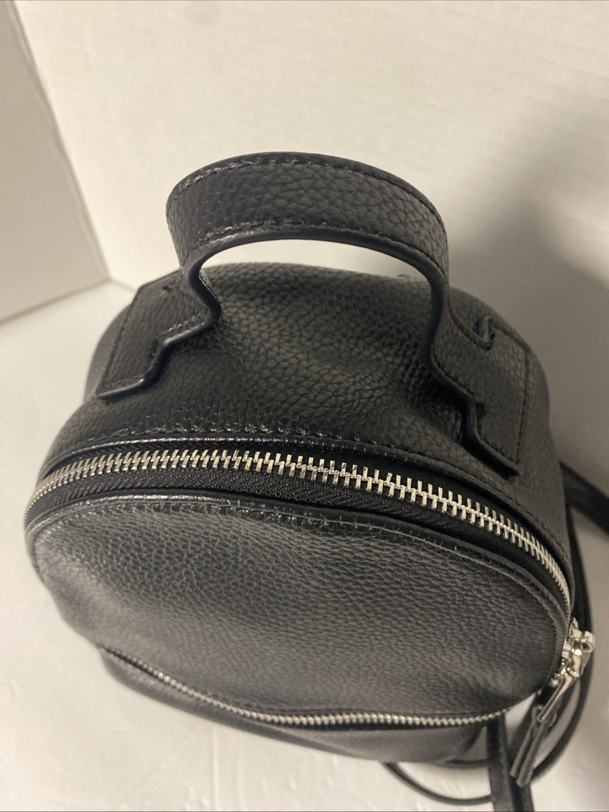 STEVE MADDEN Jacki Convertible Backpack Faux Pebbled Leather in Black and Silver