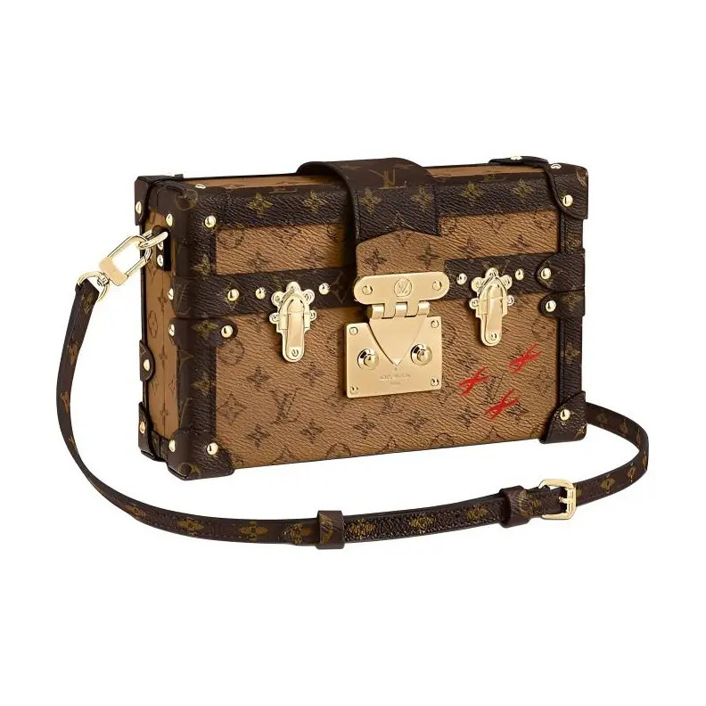 LOUIS VUITTON PETITE MALLE Handheld Crossbody Women’s 7.9×2.4×4.9 in