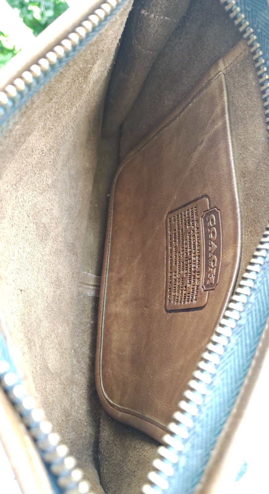 Coach Vintage Pre Serial Number Cashin British Tan Leather Basic Bag Made In NYC