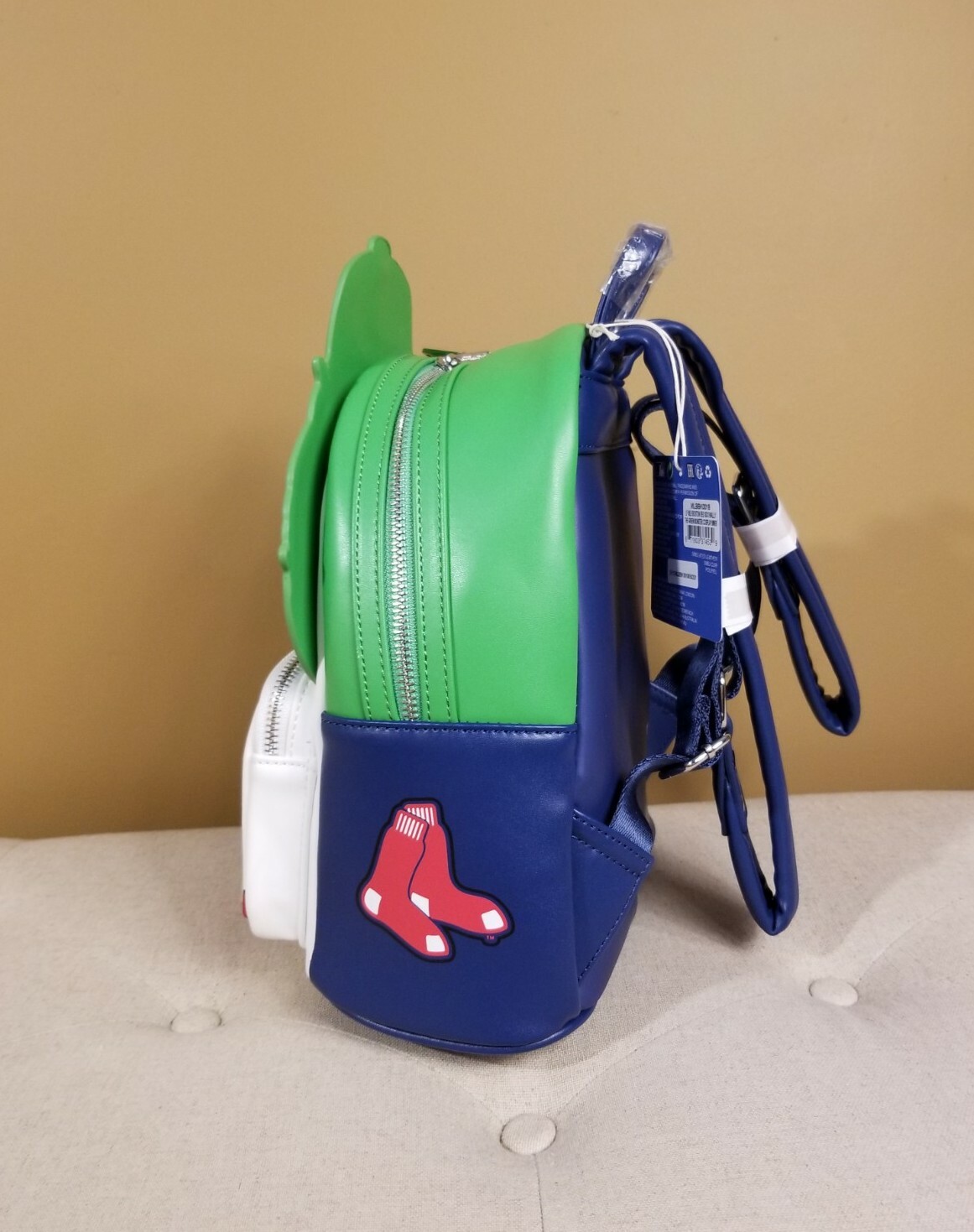 ** Defect ** Loungefly Wally Green Monster Red Soxs Cosplay Mini Backpack NEW