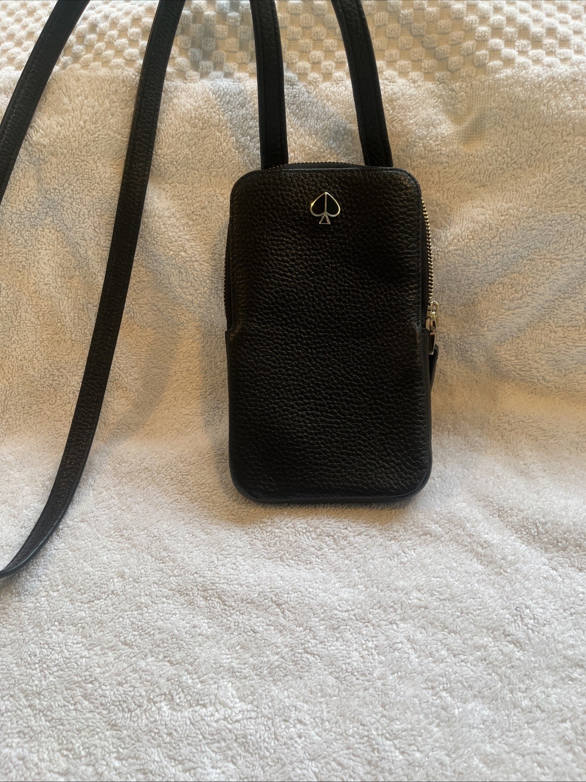 Kate Spade Black Pebble Leather NY Polly Crossbody Bag NWOT d4