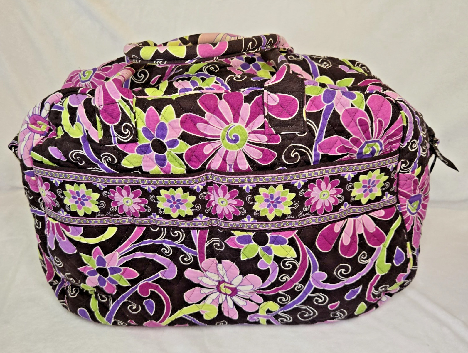 VERA BRADLEY 19″ Purple Punch WEEKENDER Duffle Bag RETIRED No Strap