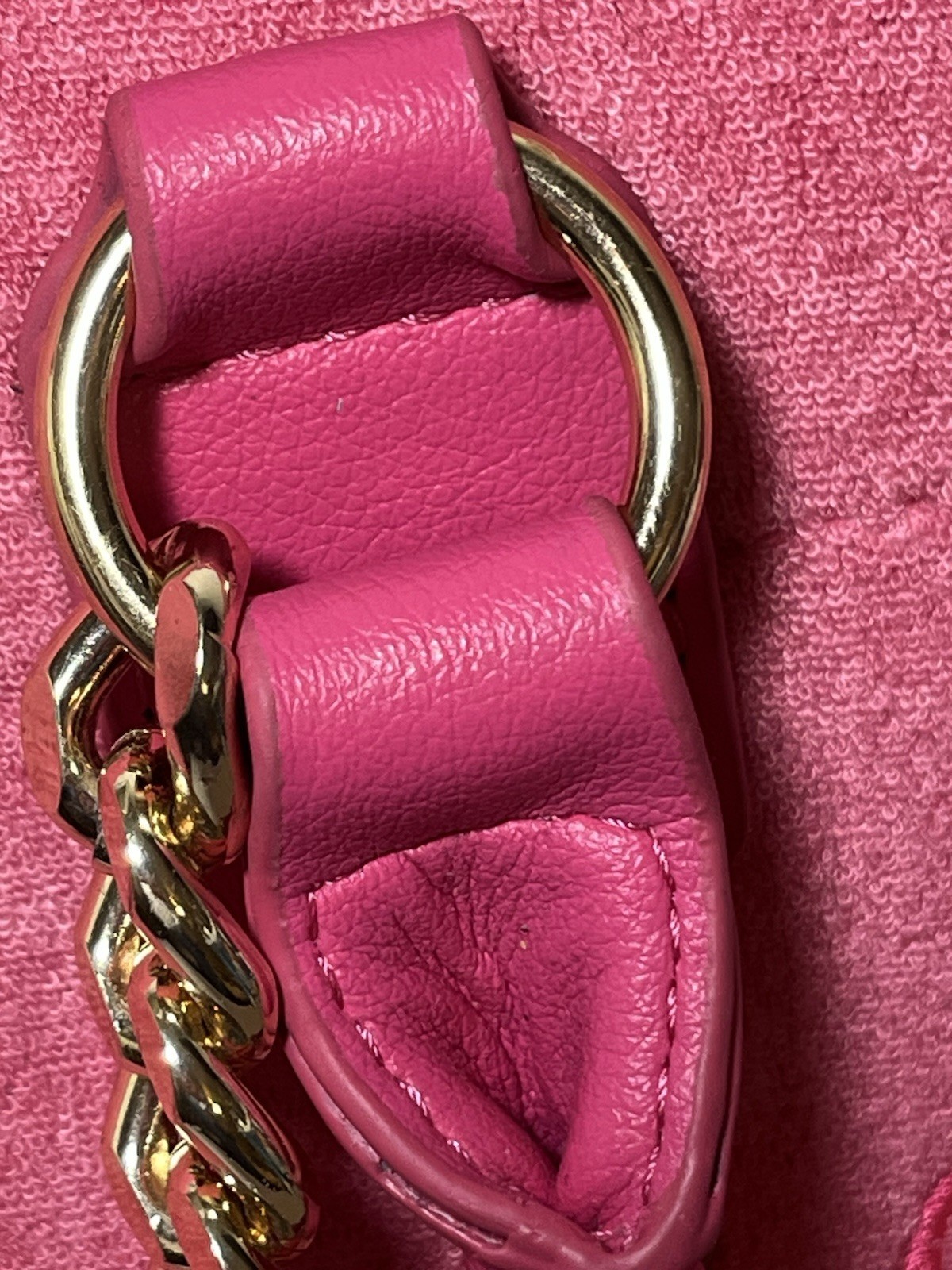 Juicy Couture Terry Cloth Tote Bag Beach Couture In Pink Flash READ