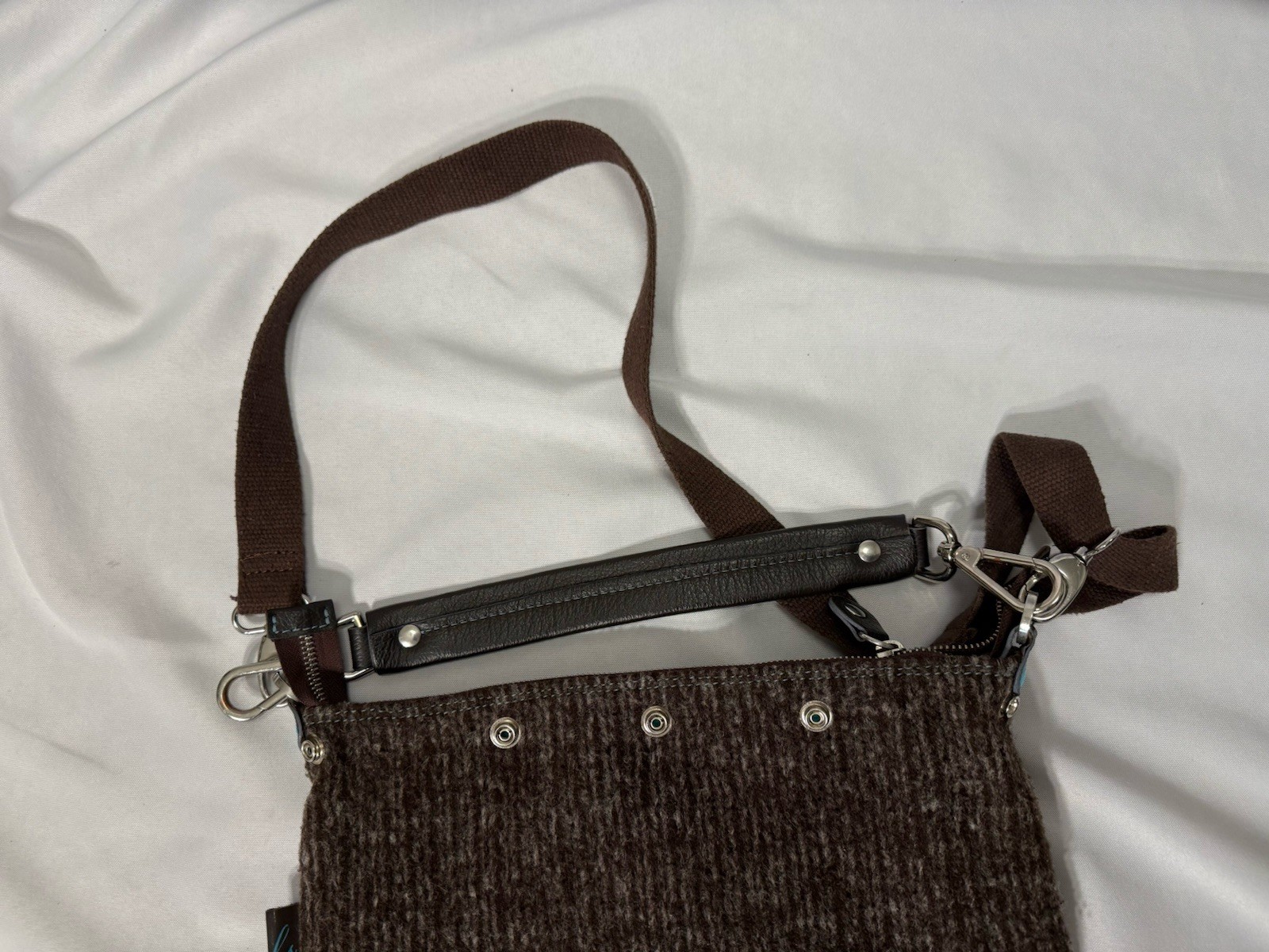 GABS Firenze Purple Leather Convertible Crossbody Shoulder Clutch Bag Made Italy