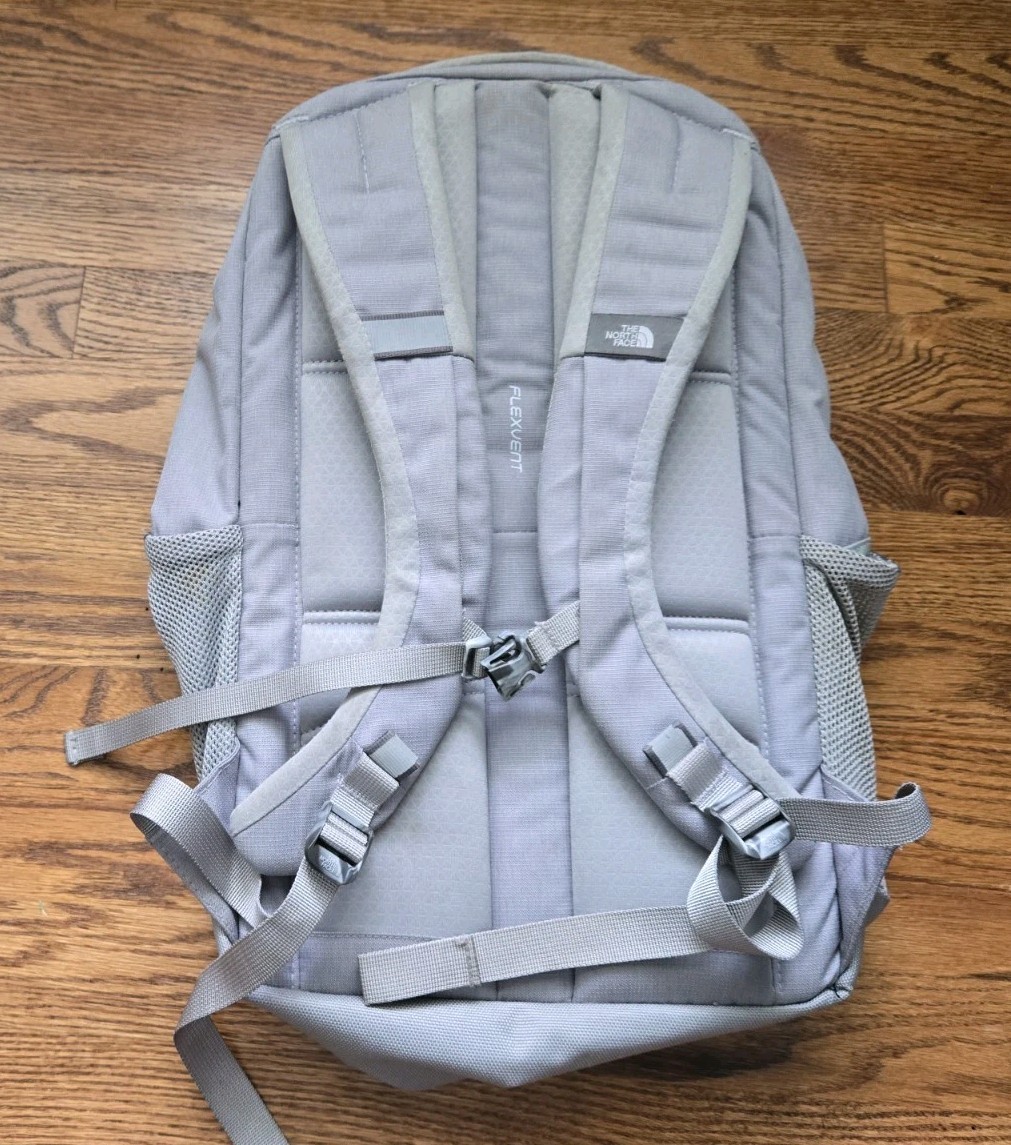 The North Face Backpack Jester Bookbag Laptop Sleeve Gray Pink