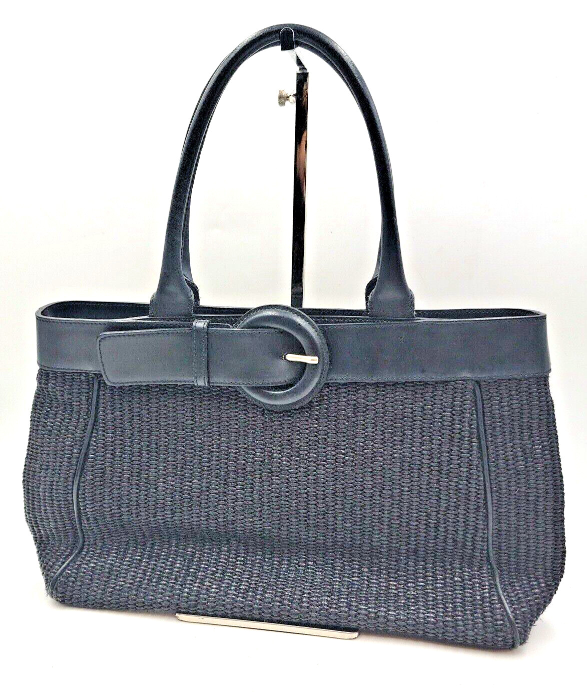 Furla Stiched Weave Style Leather Belt Satchel Vintage