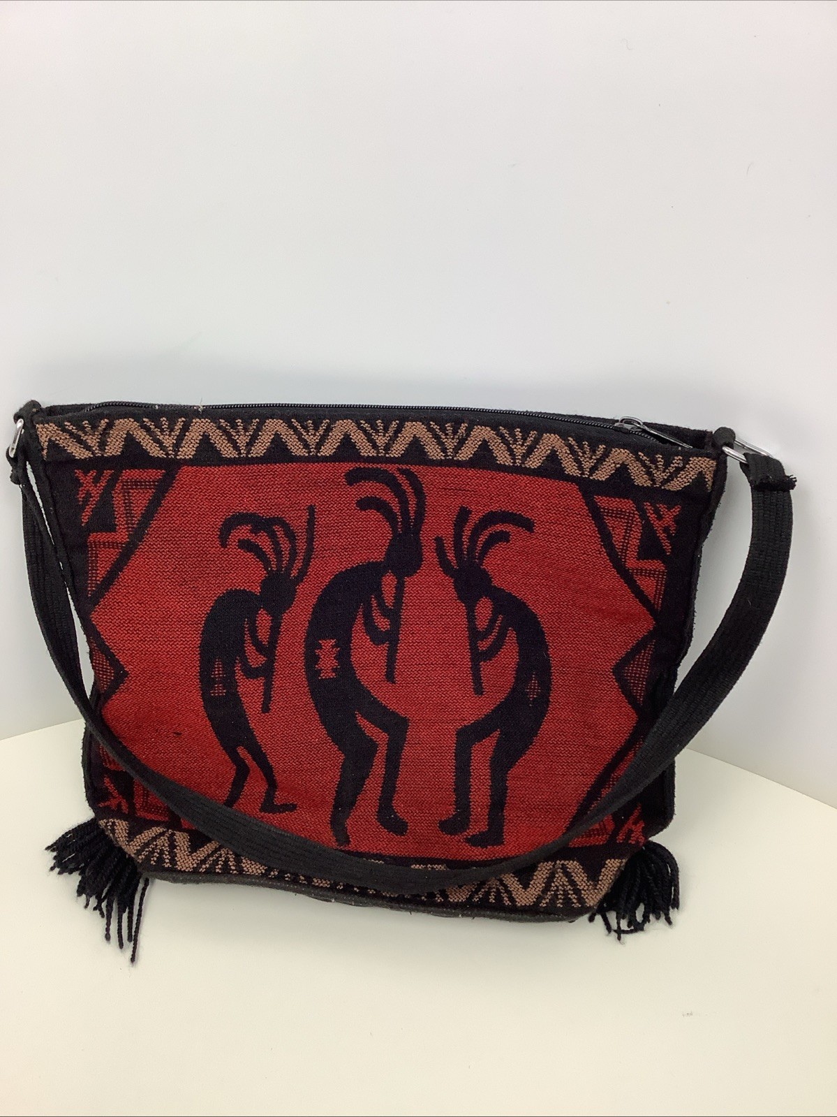 El Paso Saddle Blanket Co Bag Kokopelli Print Southwestern Shoulder Purse