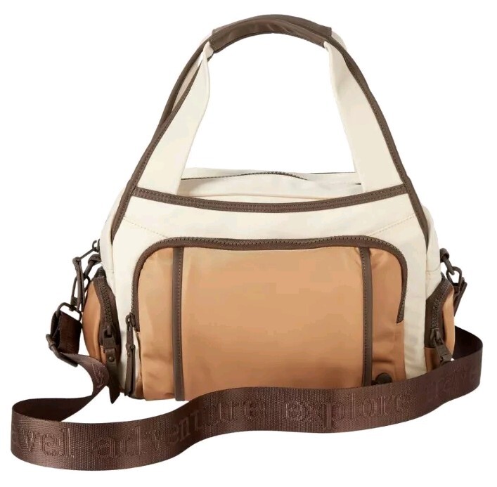 Samantha Brown To-Go Travel Hobo Bag with Removable Crossbody Strap-Taupe-New