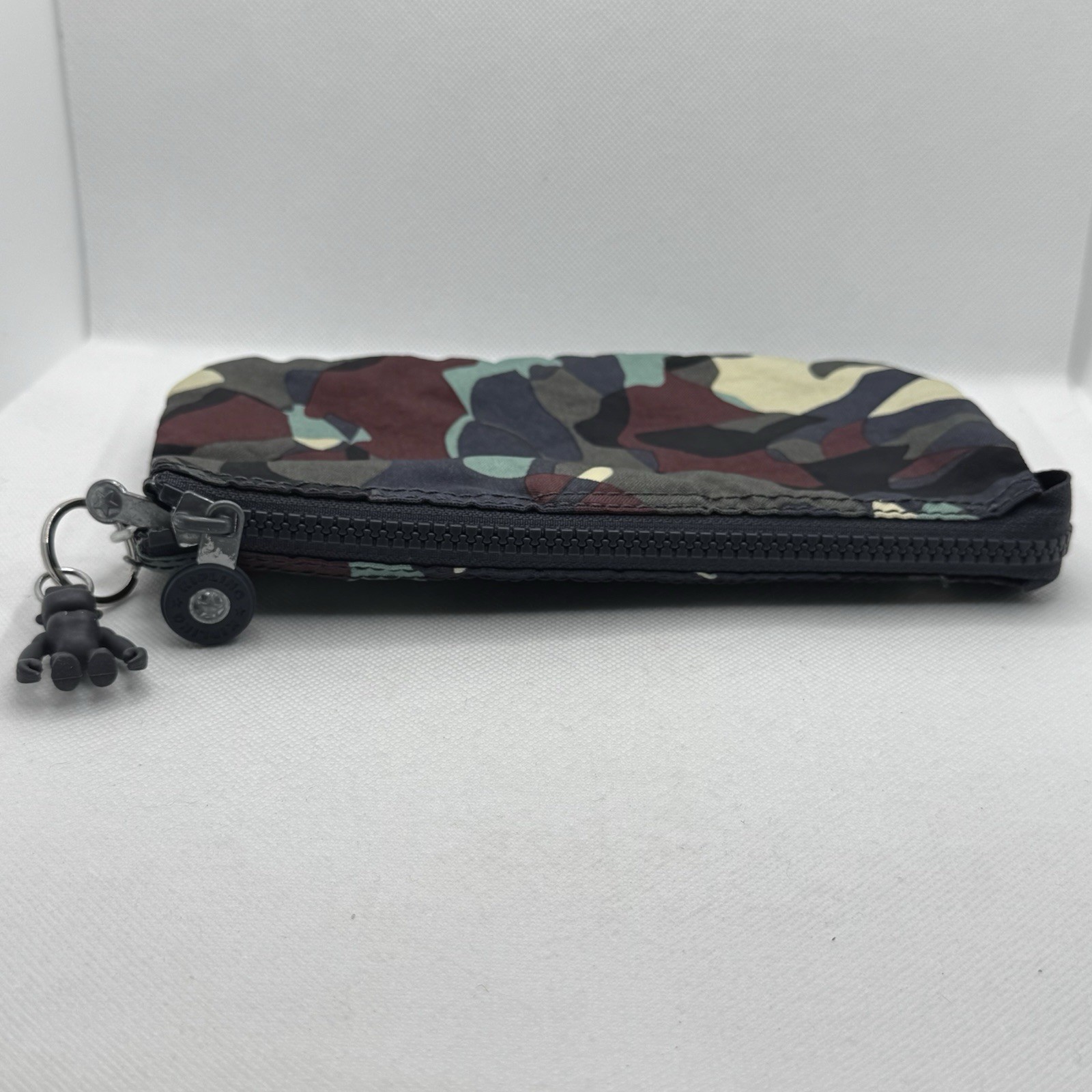 Kipling LiveLight Creativity Camo 3 Section Pouch Black Grey Burgundy Teal Cream