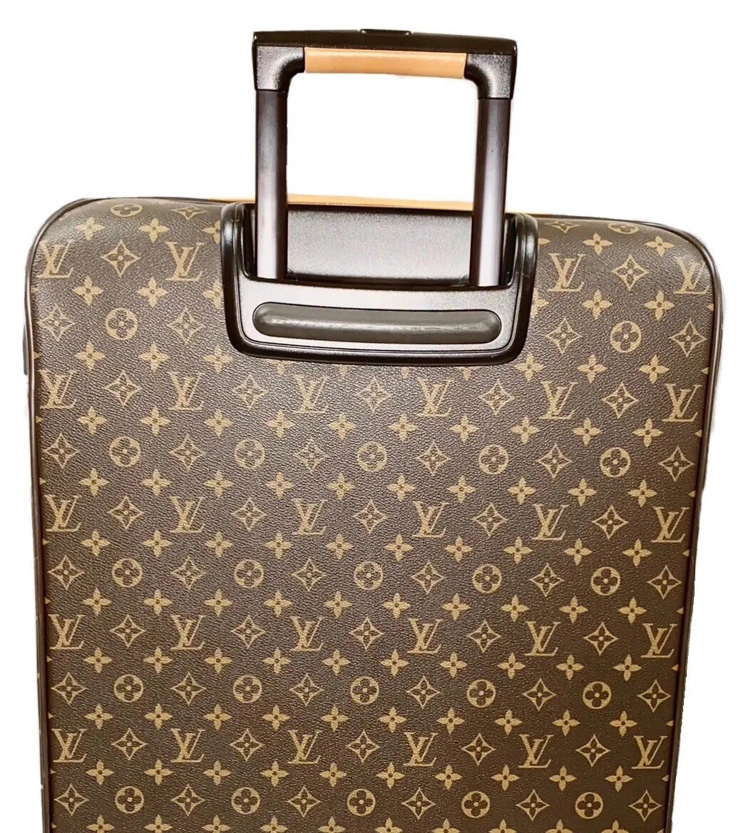 Louis Vuitton Pegase 65 Monogram Rolling Suitcase Luggage Bag w/ Travel Cover