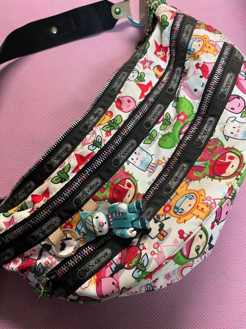 LeSportsac Tokidoki Shoulder Bag Ladies Handbag Nylon Multicolor Width 37cm