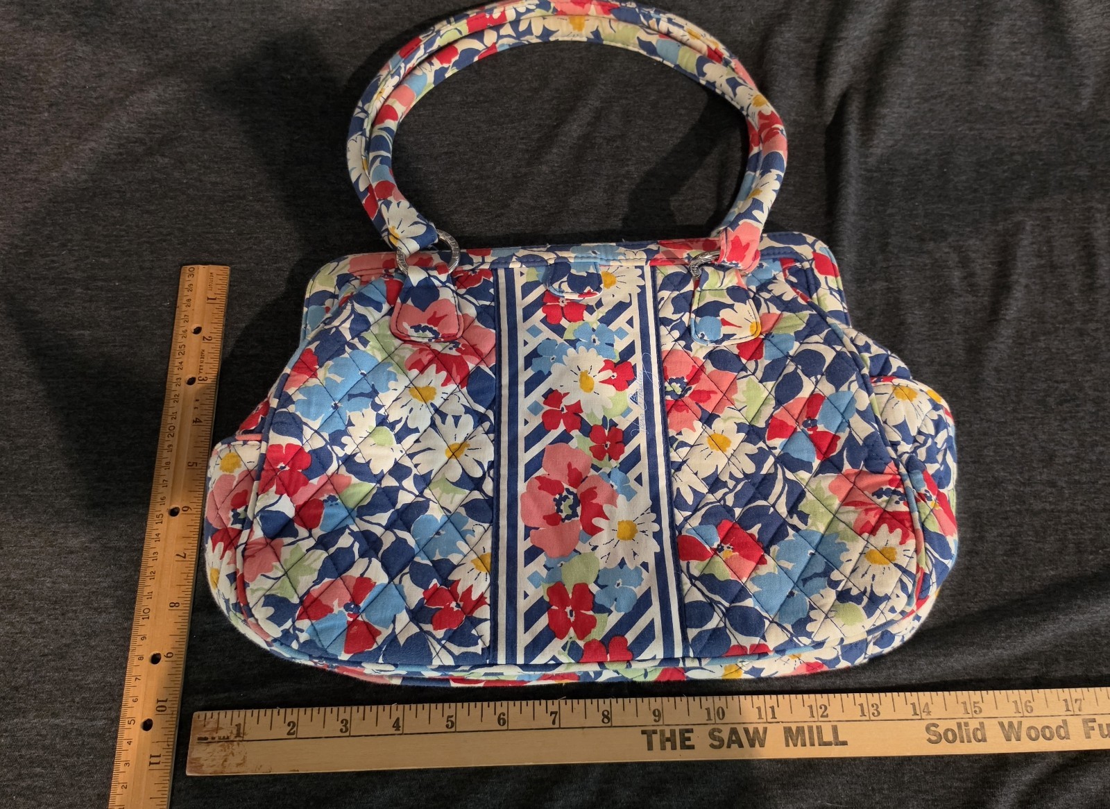 Retired Vera Bradley Frame Bag Summer Cottage Bag Quilted Colorful Flowers