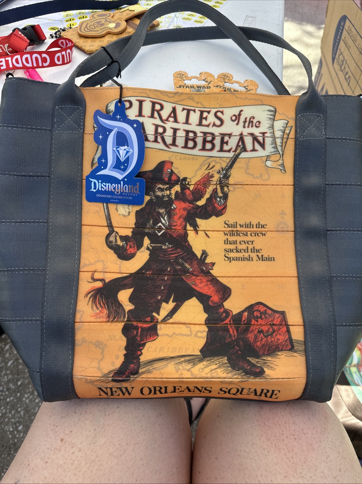 Pirates Of The Caribbean Harvey Seatbelt Bag Diamond Collection Disneyland